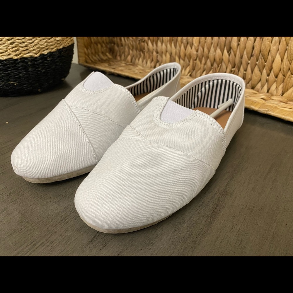 White Casual Flats